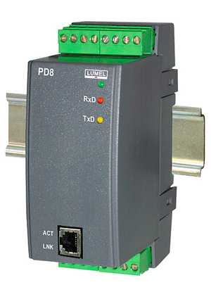 PD51A3007, преобразователь RS232  в  RS485 на DIN-рейку 24В DC LUMEL