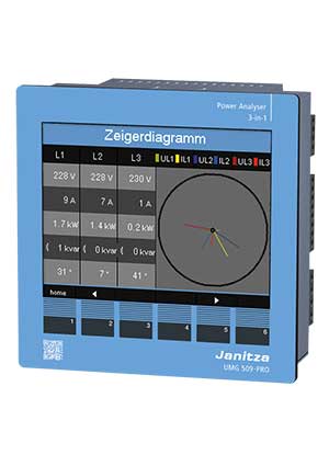 52.26.003, Анализатор качества электроэнергии UMG509-PRO с интерфейсом передачи  данных RS-485 с отд Janitza