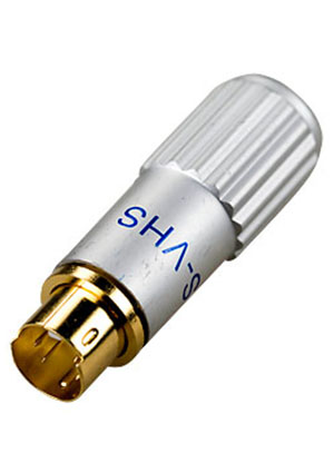 1-418G, разъем mini DIN 4 контакта (s-vhs) штекер металл "позол." до 7.5мм Китай
