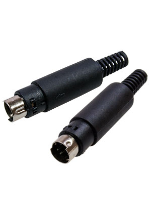 1-410, разъем mini DIN 4 контакта (s-vhs) штекер пластик на кабель Китай