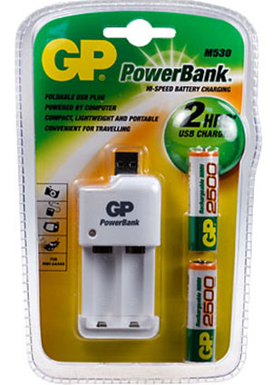 GP PB530USB250, UE2,  зарядное устройство USB GP Batteries