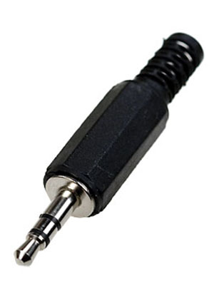 1-041 (NP-107), штекер аудио 3.5мм стерео пластик на кабель Китай