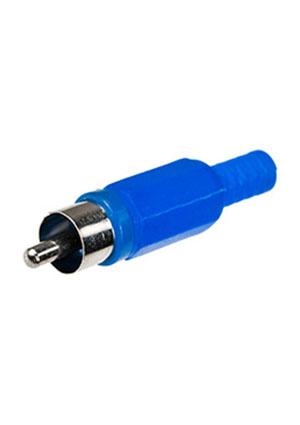 1-200 BL (RP-405), штекер RCA  пластик на кабель синий Китай