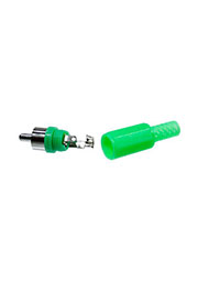 1-200 GR (RP-405), штекер RCA пластик на кабель зеленый