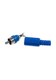 1-200 BL (RP-405), штекер RCA  пластик на кабель синий
