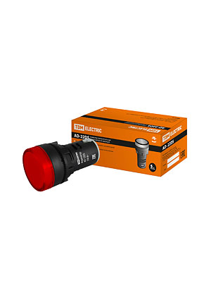 SQ0702-0006, AD-22DS (LED), лампа d22мм красная 24В AC DC TDM electric