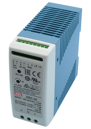DRC-40A, AC-DC   UPS, 40,  90...264 /127...370 DC, 1: 13.8/0 2.9 (1.9 .) MEAN WELL